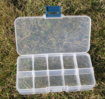 Full 10 cells do not disassemble serial transparent plastic storage box Jewelry finishing box