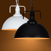 LOFT American industrial style chandelier Internet cafe bar Cafe bar Restaurant Wrought iron retro semicircular official hat chandelier