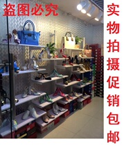 Clothing store shoe rack display rack on the wall net red shelves open shoe store with childrens shoe cabinet floor mens and womens bags display rack