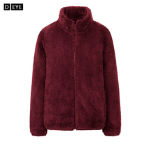 Fleece jacket womens spring and autumn coral fleece sweater plus velvet thickened zipper long velvet 200 kg plus size cardigan top