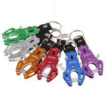 Multifunctional camping aluminum alloy quick hanging medium Tiger chain key ring ring medium mountaineering buckle hanging card