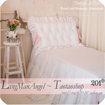 Design-julliette new fantasy bedding white bed skirt bed sheet bed sheet one-piece bed surface with padded