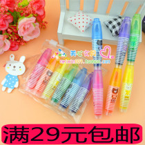 Hobbies 6142 highlighter six color set straight type small highlighter student Mark color pen six children gift