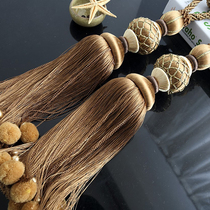 Villa decoration hanging ball curtain strap Hanging ball tie strap tied ball rope High-grade bayberry ball tassel curtain buckle tied flower