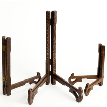 Chicken winged Wood solid wood bracket ceramic plate bracket Puer tea bracket porcelain plate base tea cake bracket