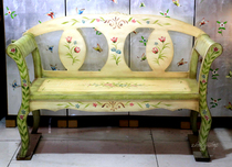 Pastoral style hand painted pastoral double chair couple chair lounge chair lounge lover chair sofa chair coffee chair