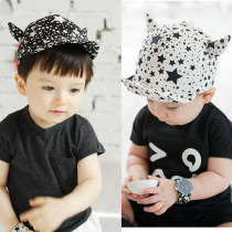 1-2-3 years old and a half children small men and women children Baby spring and autumn and winter cute Q cute handsome trendy cool flanging cap