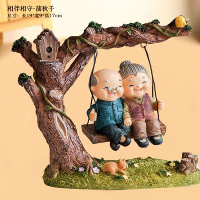 Wine cabinet ornaments TV cabinet old man bedroom father one year brother meaning family decoration middle-aged red wine rack wine