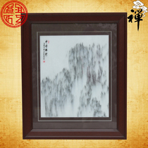 Natural Marble Painting < one thousand Peak Forest Shadow > Hung Screen Home Office Screen Boutique