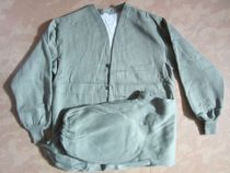 Old-fashioned grass-green velvet pants set elderly winter warm coat pants