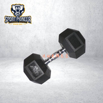 20 kg hexagonal bag rubber dumbbells immersed plastic dumbbells barbell sheet for mens fitness equipment RUBBER DUMBBELL