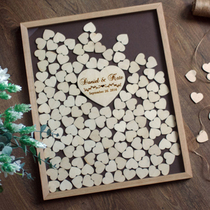 Love wooden graduation picture frame fingerprint sign-in this book creative wedding birthday day props supplies customization