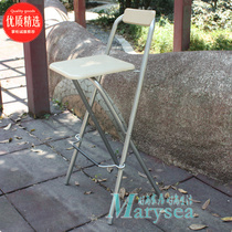 Household foldable chair bar chair bar chair high stool simple casual bar chair front backrest high chair fishing chair