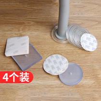 Rice wood transparent table mat pressure resistant wear-resistant mahogany furniture mat protection foot and floor 4 pieces