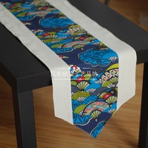 Guizhou ethnic style exotic table flag Tea table cotton linen art bed tail towel and wind Chinese bed flag