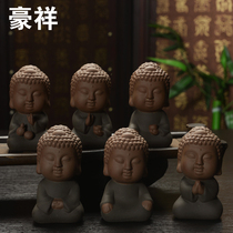 Haoxiang Buddha Road six degrees small Tilatsu little monk little Buddha statue tea pet car decoration home accessories