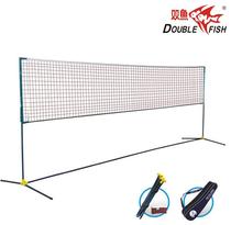 Double fish golden bird badminton net frame simple folding bracket portable standard game net column