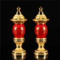 Taiwan pure copper lamp supply lights in the shrine lights long lamp Buddha lamp LED power supply lamp Lotus lamp