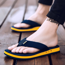 2018 new slippers summer mens flip flops tide non-slip outdoor cool drag mens personality tide drag clip foot beach shoes