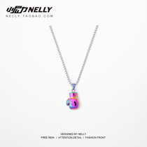 Hip Hop Lovers Fitness Necklace size Boxing Cover Dumbbells Pendant Bodybuilders Punk Fitness men and women gifts