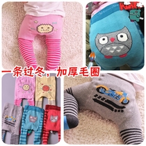 Autumn and winter European and American original single ring thickened winter baby warm baby base plus stall Big Ass Baby pantyhose