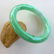 (Huaxing Jade) Myanmar natural A goods Jade floating sun green round bracelet 56 9mm Jieyang 0109