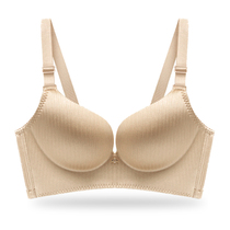 Thin and small chest on the thin bottom thick mold Cup one piece piece of seamless without steel ring bra gathering adjustment type solid color underwear girls