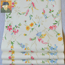 United States imported pure paper wallpaper special clearance American pastoral flowers bedroom living room study high-end wallpaper