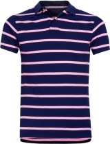 Special P polo ZUI handsome pink blue stripes small horse beads short sleeve polo shirt men O394