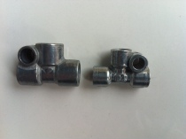 Zinc alloy lubricating oil drain T-type three-way oil block can fix 3-way oil joint 4MM6MM oil pipe