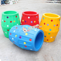  Sensory integration training equipment Large roller Color roller Plastic roller Kindergarten toy color drilling hole large roller