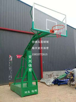  YX-003C Flat box mobile imitation hydraulic basketball frame with tempered transparent basketball board