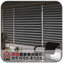 South Korea imported double zebra curtain thickened lifting curtain Bedroom full shading free perforated curtain Roller shading curtain