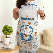 Cute Korean cartoon kitchen waterproof oil-proof apron home cooking half-length apron adult sleeveless coat