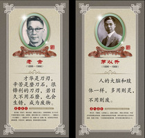 705 Decorative poster exhibition board wallpaper material 623 Famous quotes Campus hanging painting Old house Mao Yisheng