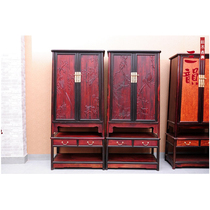 Redwood coed Dalbergia furniture Laos big red sour branch wardrobe Chinese antique solid wood sandalwood carving lockers