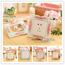 Export Japanese European Pearl resin socket protection decorative cover light switch sticker creative wall sticker switch dust cover