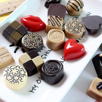 diy phone shell Decorative Cream Resin Ornament Accessories Extra-large Emulation Chocolate chocolate Play Fridge Stick Accessories