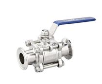 304 stainless steel manual three-piece quick-loading ball valve 3pc quick-loading clamp chuck ball valve DN15-100