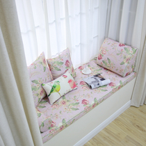 Customized pastoral style card seat tatami sponge mat flower modern bedroom simple floral window mat window mat
