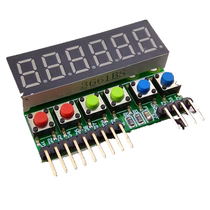 TM1637 0 36 inch 6-bit digital tube static display with button or external expansion button IIC interface