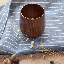 zakka Japanese sour date wood belly cup log wood wine glass creative vintage water cup milk cup solid wood tableware