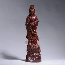 Lian Ruyi Guanyin ornaments small leaf rosewood carving handmade craft solid wood Mahogany Guanshiyin Bodhisattva