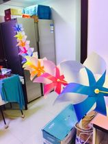New hot features windmill scenic spot Square kindergarten decoration hanging color multi-color windmill string hanging decoration