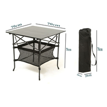 Outdoor folding table and chair setting table portable aluminum alloy table camping meal beach camping publicity table training table