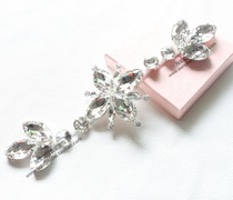 Fashion big brand luxury big horse eye crystal gemstone diamond diamond decoration DIY wedding dress skirt waist collar drill strip