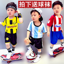 Child costume summer costume child girl ball costume short-sleeved sleeve suit football costume uniform uniform uniform team uniform