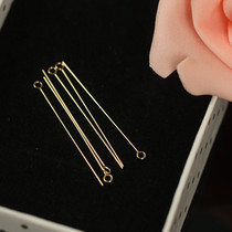 American 14K gold 9-pin nine-pin nine-pin nine-pin round needle l connecting pin DIY earring earring pendant connecting accessories