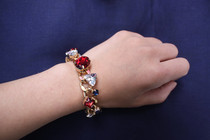 Vintage Western Antique Color Gem with Diamonded Diamond Bracelet Bracelet to bring jewelry orphan