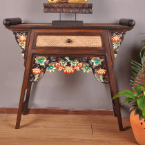 Thailand porch cabinet Southeast Asia solid wood carved painted porch table pastoral Hall decoration cabinet